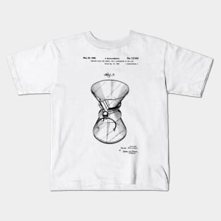 Coffee Chemex patent / chemex blueprint Kids T-Shirt